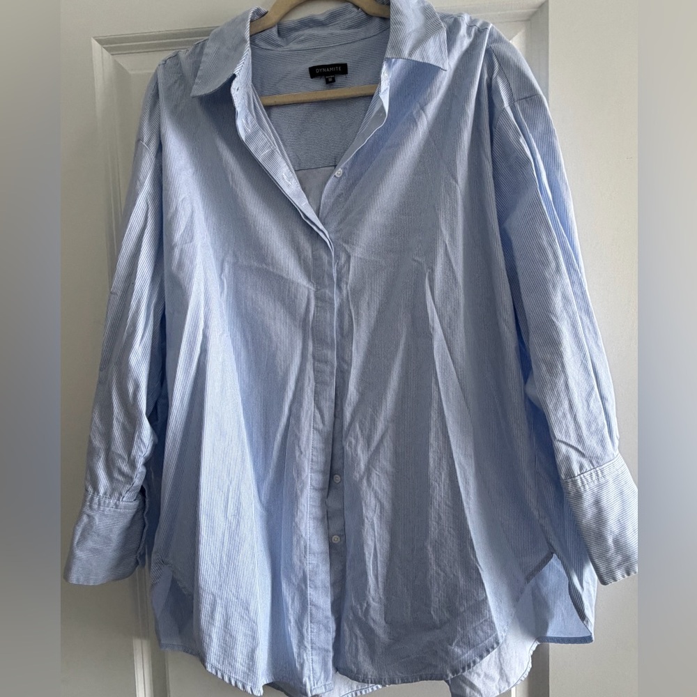 Dynamite Light Blue Button-Up Shirt - Picture 2 of 3